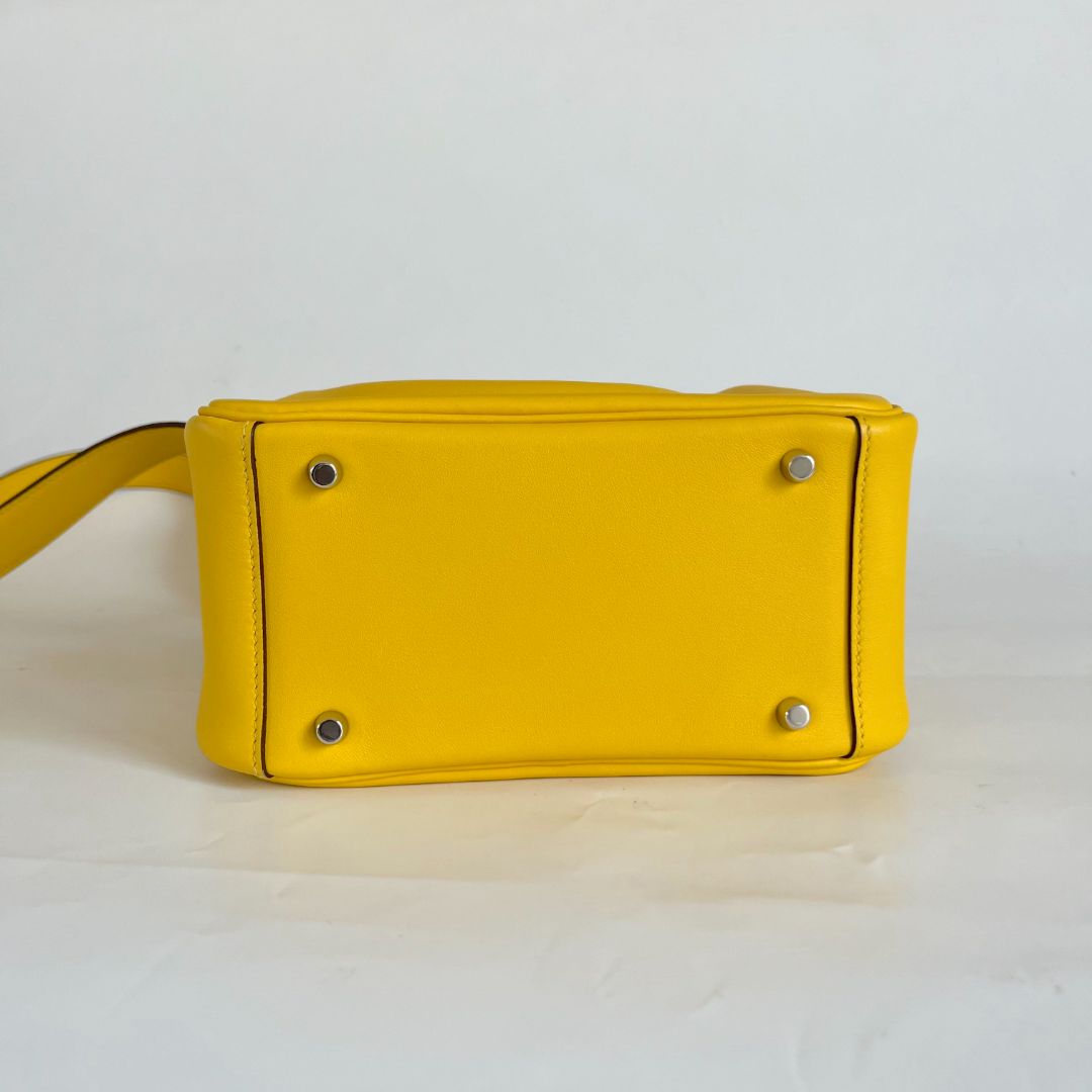 Hermès Mini Lindy Yellow Swift leather bag