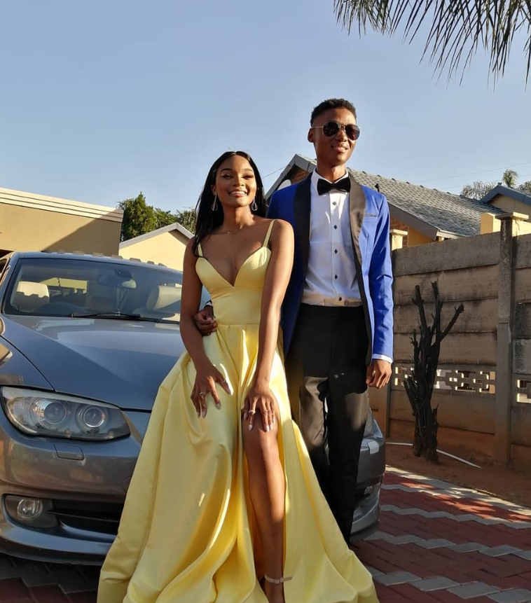 Simple A Line Spaghetti Strap Yellow Satin Prom Dress Graduation Prom Dress with Slit SH2497