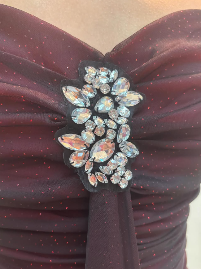 Vintage Sheath Straps Rhinestone Ombre Red Chiffon Prom Dress Evening Dress SH2234