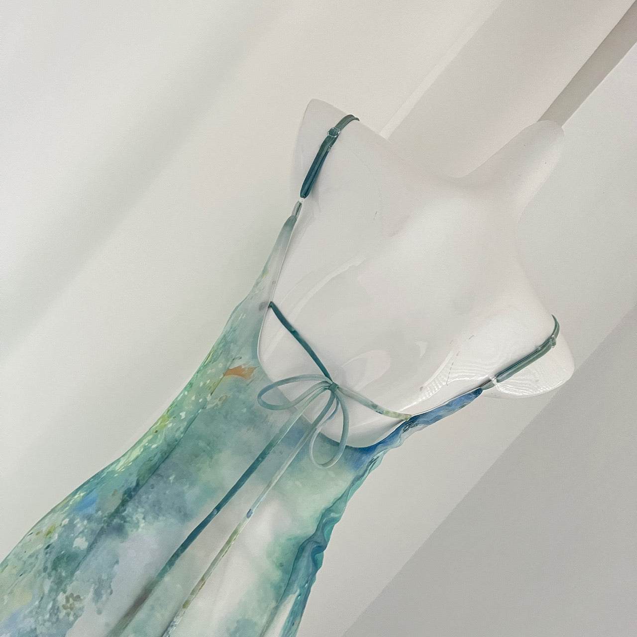 Cute Mermaid Spaghetti Straps Green Long Summer Dress For Women DP0016