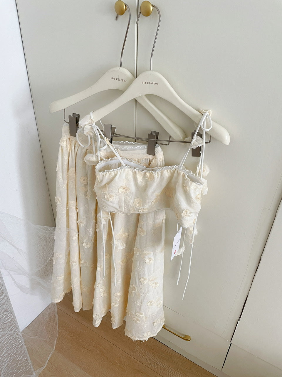 Sexy A line Spaghetti Straps 2 Pieces Summer Dress Holiday Dresses Party Birthday Outfits For Women DP0124