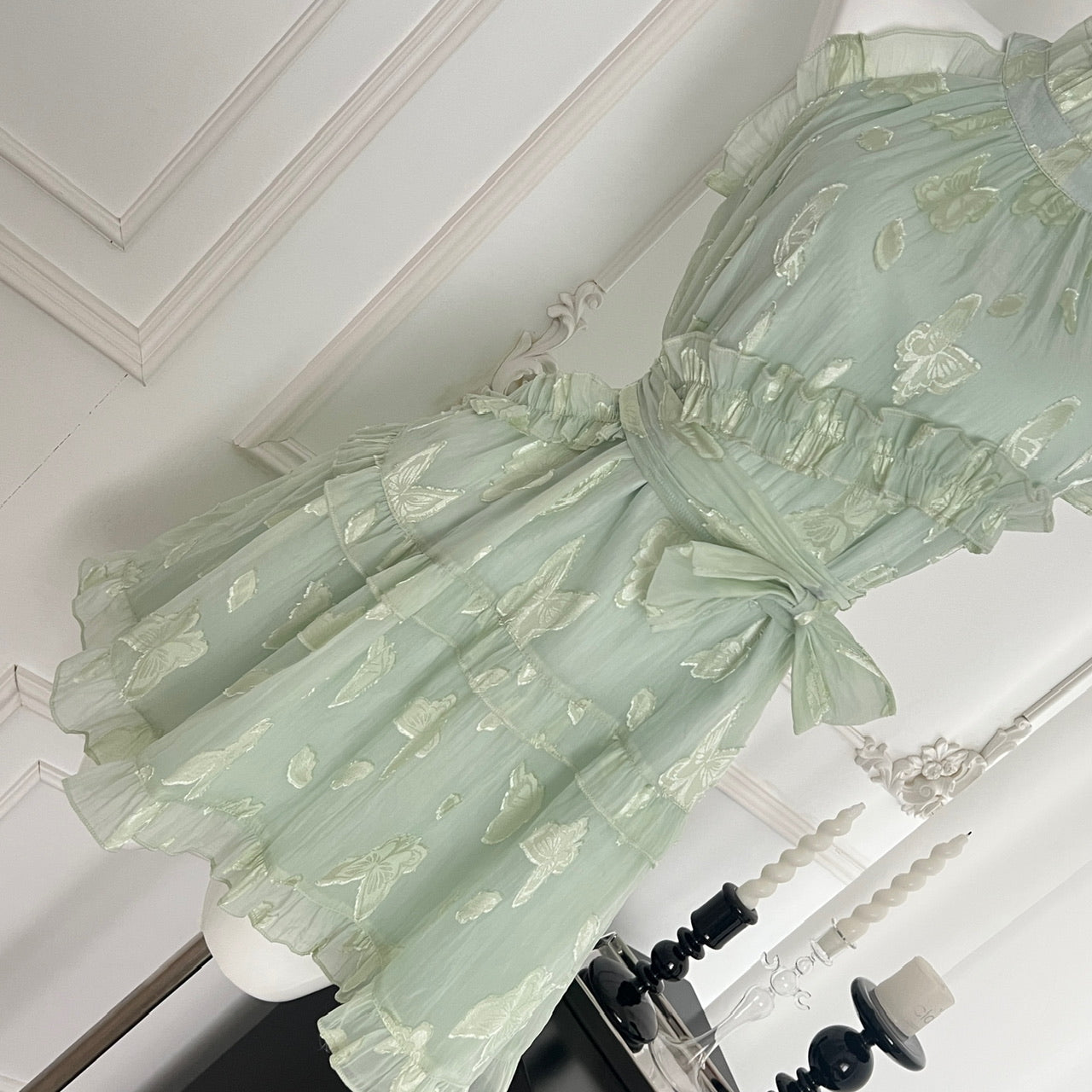 Sweet A Line Halter Green Floral Summer Short Women Summer Holiday Dresses DP0020