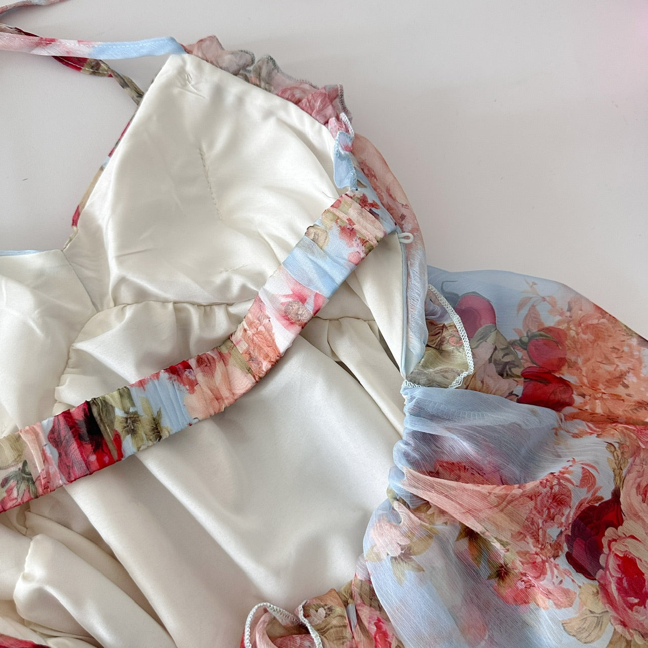 Sweet A Line Halter Pink Floral Summer Short Women Dresses DP0015