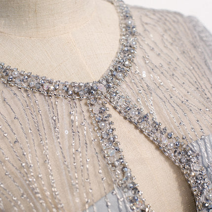 Sexy Sequin Prom Dresses Silver Evening Dress SH072