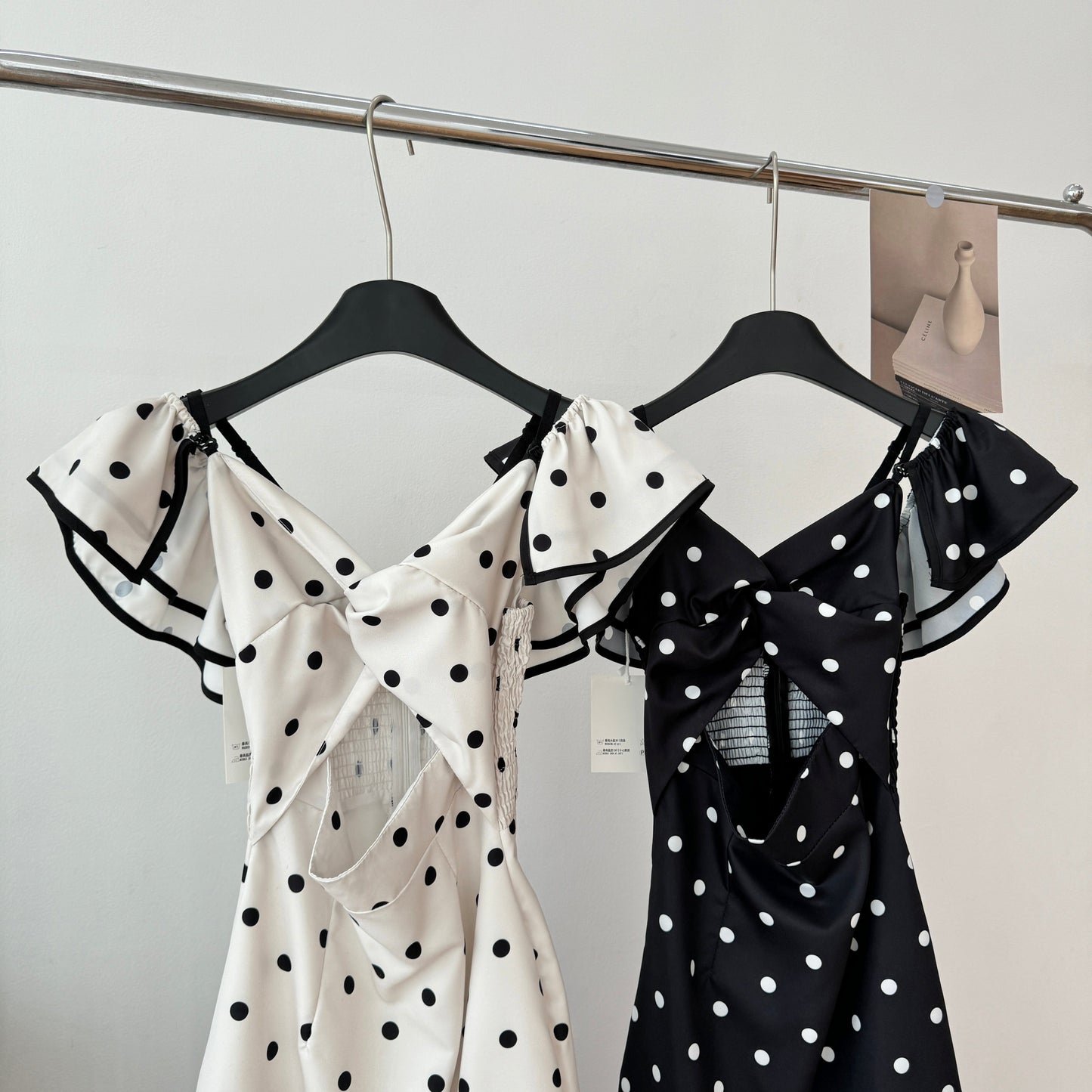 Cute A Line V Neckline Polka Dots Summer Dress Holiday Party Outfits For Women DP0104