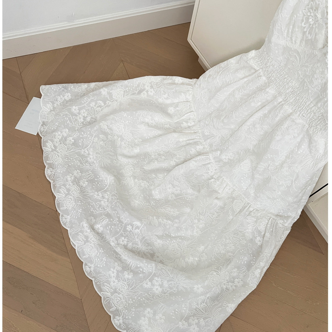 Sexy A Line Spaghetti Straps Floral White Lace Summer Dress Holiday Party Outfits For Women DP0105