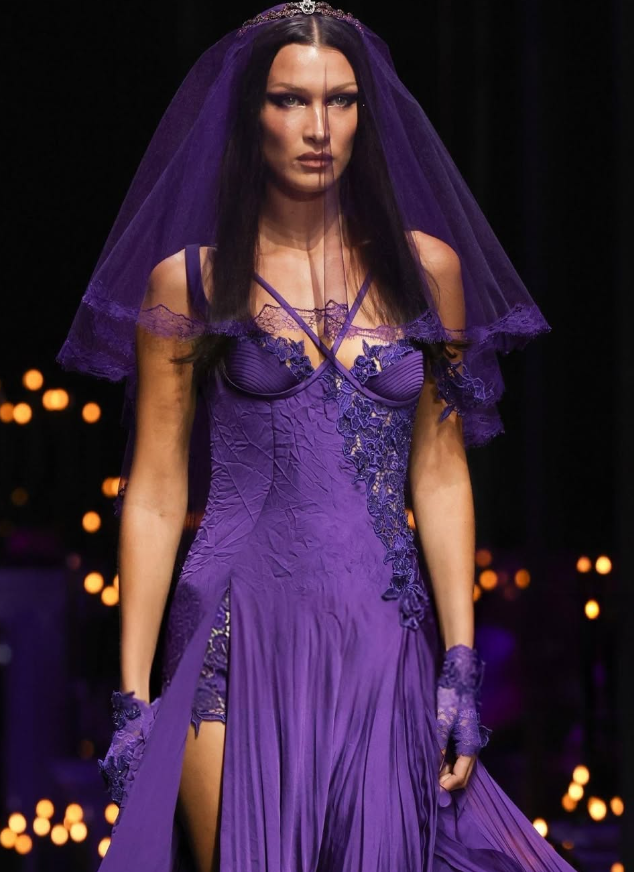 Unique A Line Spaghetti Strap Purple Lace Satin Prom Dress Evening Dress with Slit SH2263