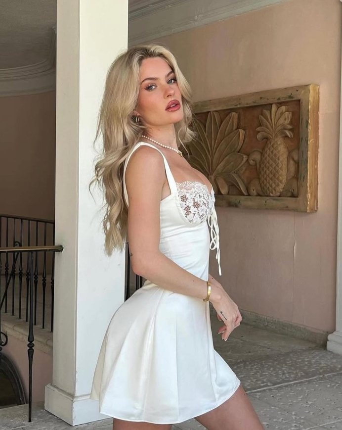 White A Line Straps Lace Satin Short Homecoming Dress Cocktail Dress SH3253