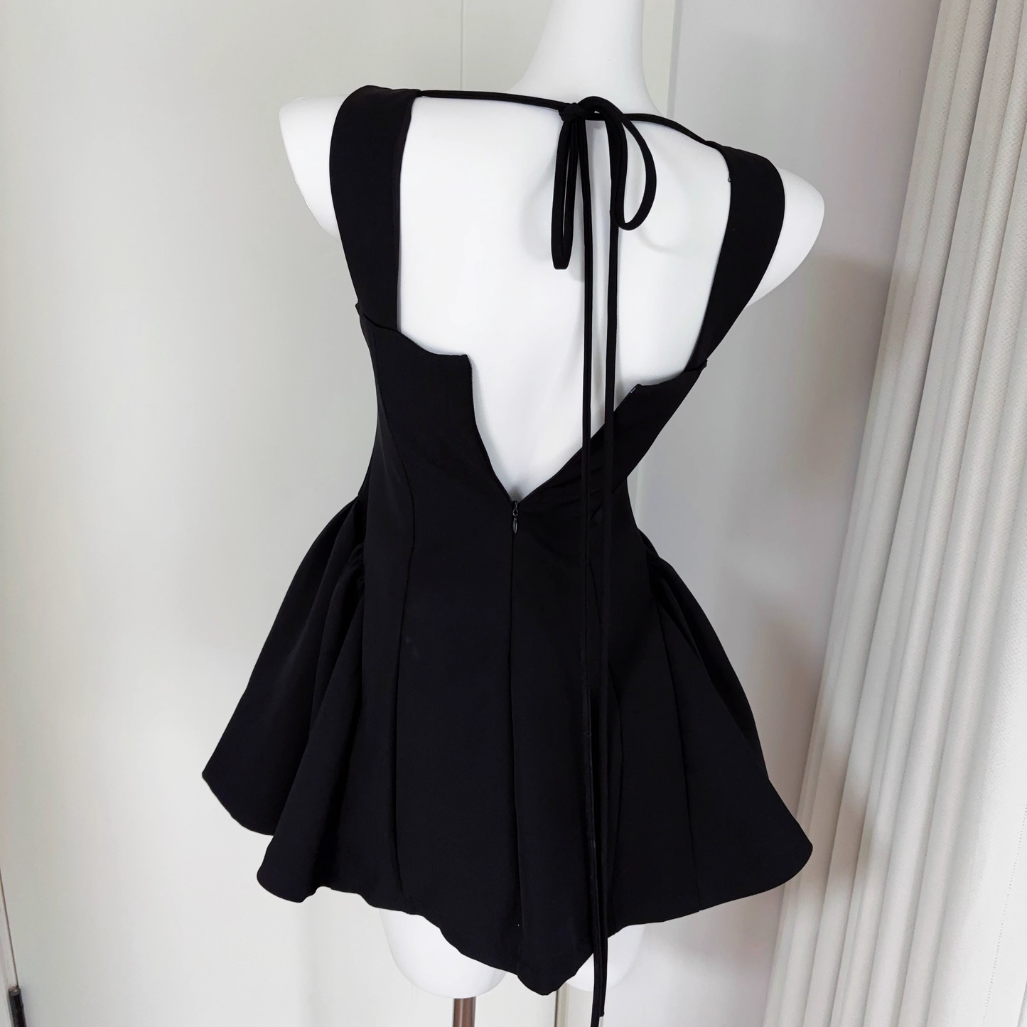 Black A Line Sleeveless Short Birthday Dress Cocktail Dress S220