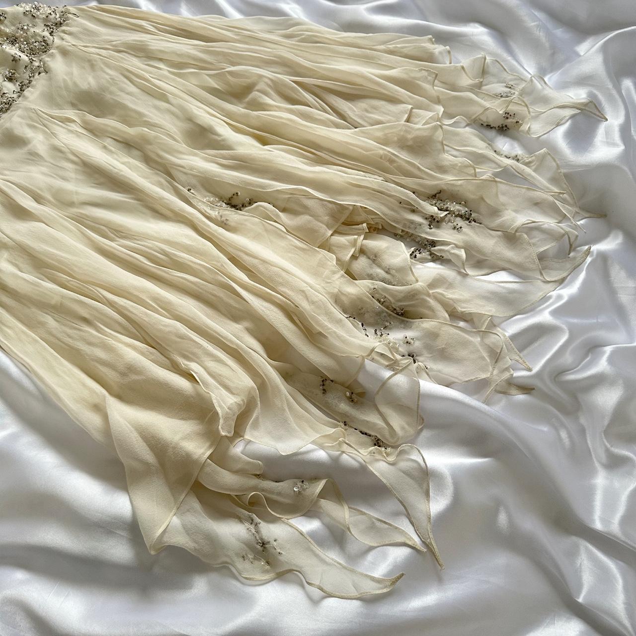 Ivory Shiny Fashion Elegant Beautiful Exquisite Beaded Long Chiffon Handmade Customized Ball Gown Evening Dress Party Dress Prom Dress gh3748