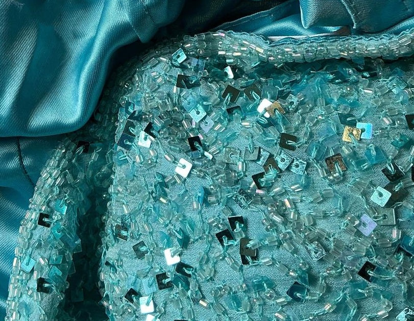 Blue fashion elegant suspenders exquisite beaded long sequined prom dress evening dress party dress gh3578