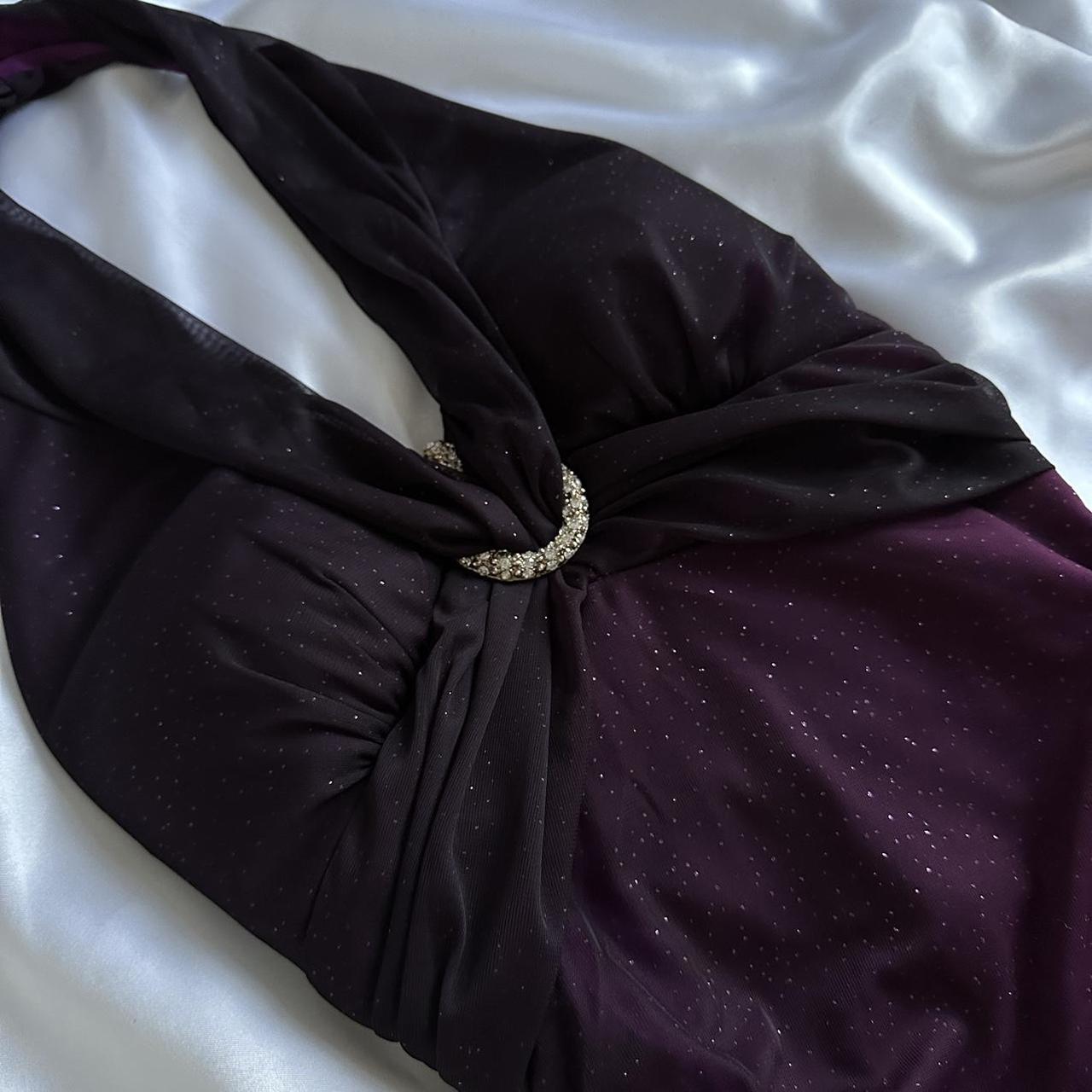 Charming Deep Purple Shiny Fashion Elegant Strap Long Chiffon prom dress Evening Dress Party Dress gh3593