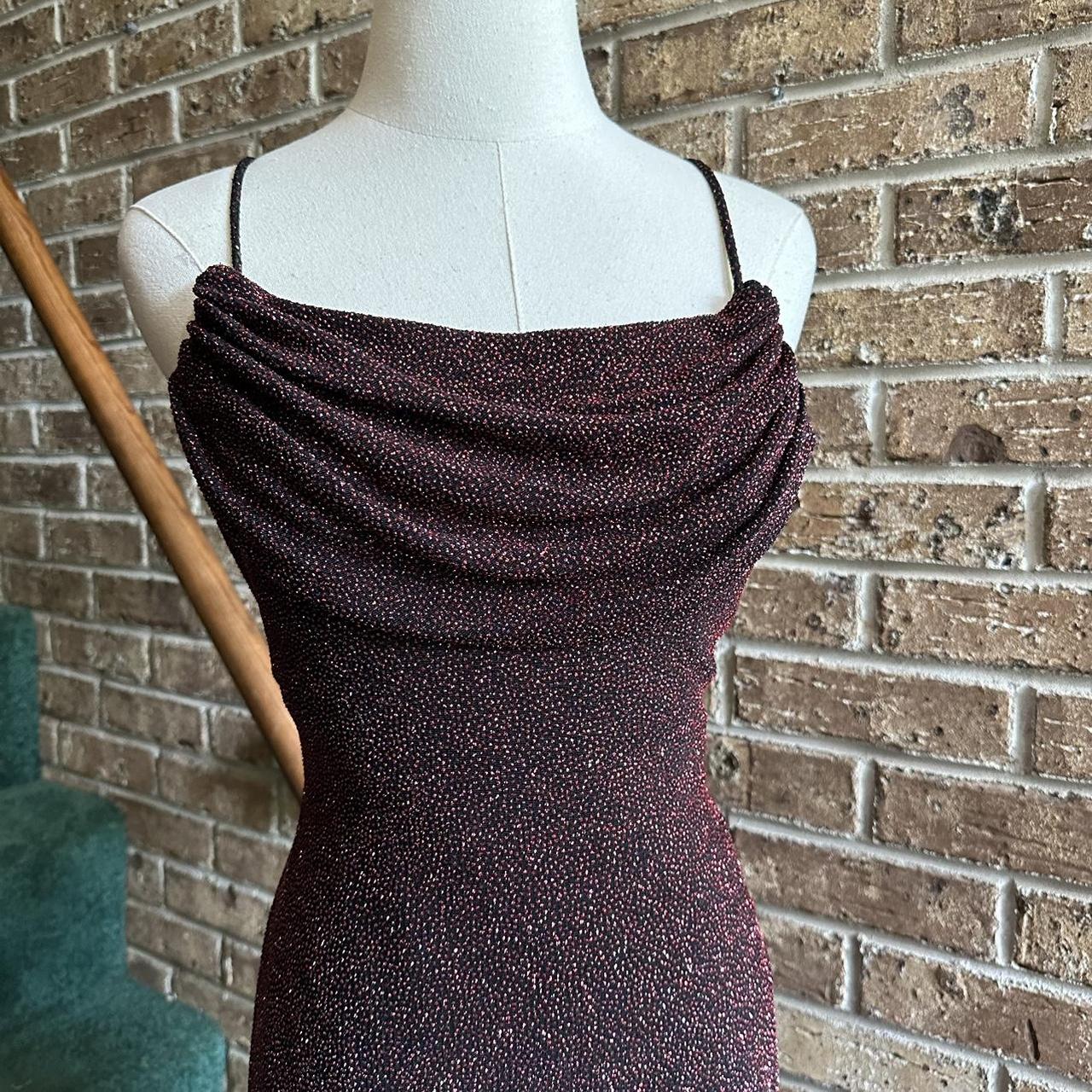 Burgundy Black Retro Fashion Shiny Elegant Spaghetti Strap Long Sequined Ball Gown Evening Dress Birthday Party Dress Prom Dress gh3955