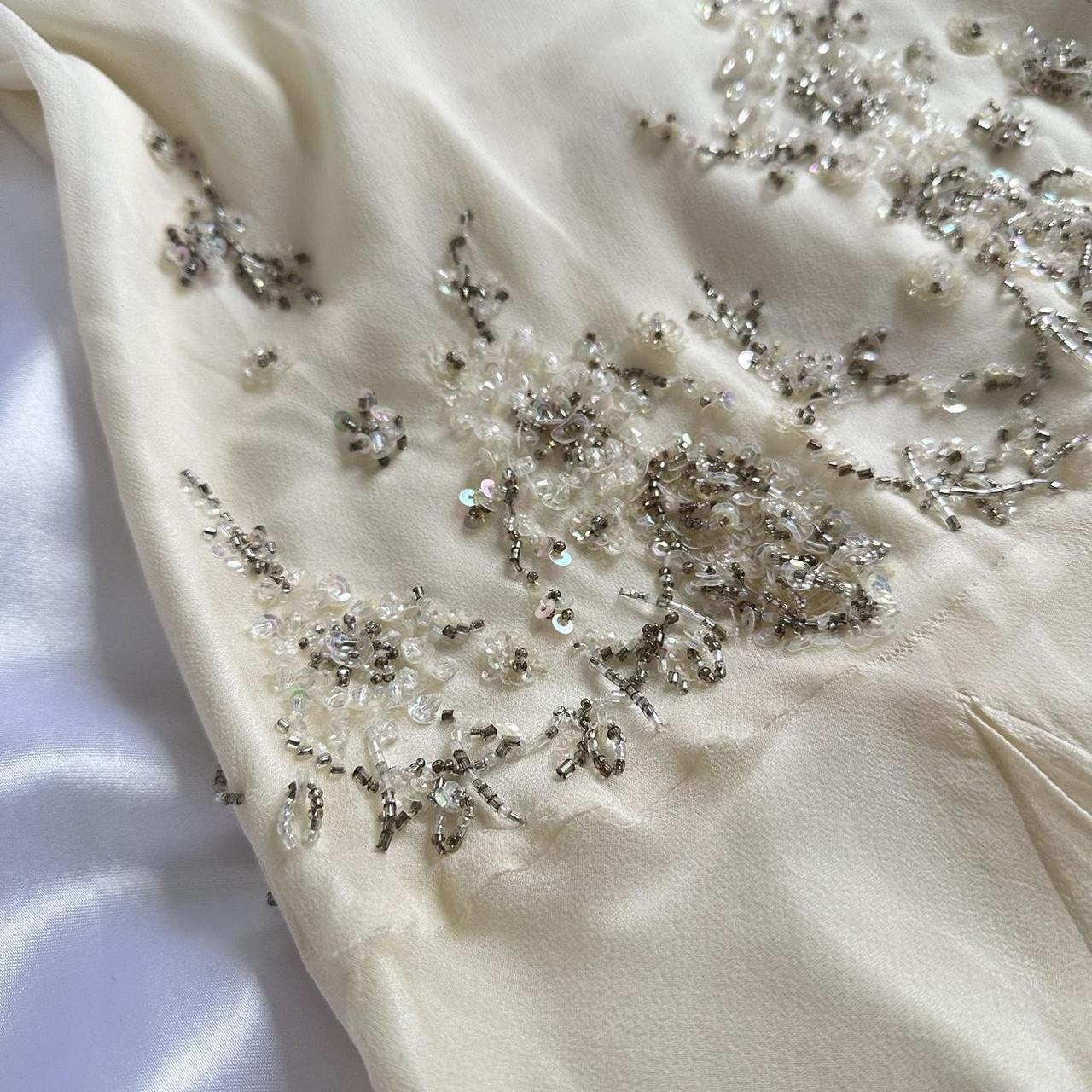 Ivory Shiny Fashion Elegant Beautiful Exquisite Beaded Long Chiffon Handmade Customized Ball Gown Evening Dress Party Dress Prom Dress gh3748