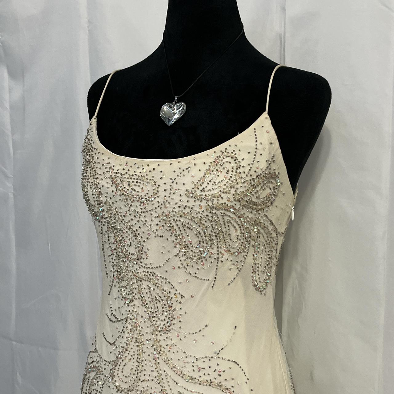 Cream White Vintage Elegant Exquisite Beaded Fairy Dress Ball Gown Evening Dress Date Holiday Party Dress Wedding Guest Dress gh3629