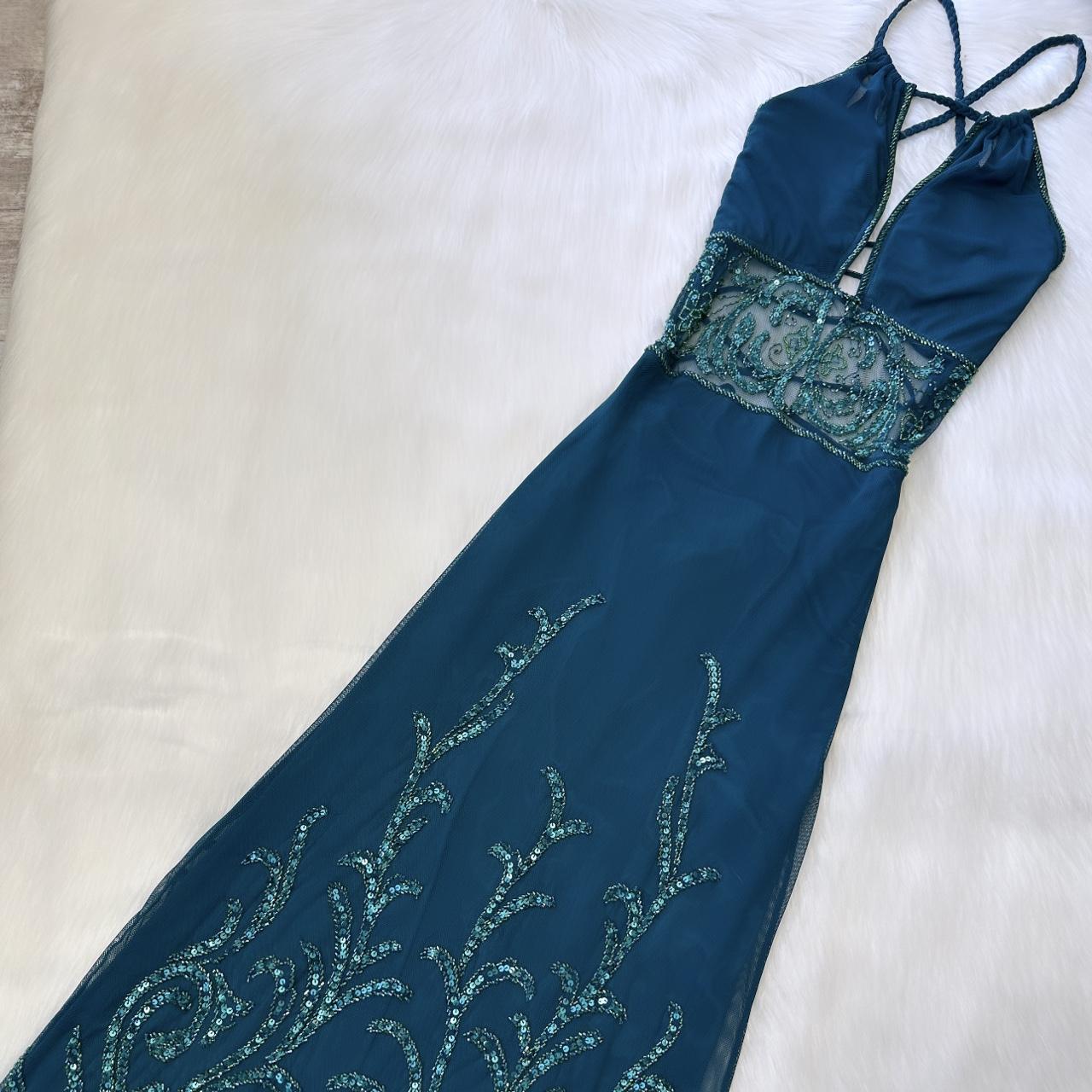 Beautiful Stunning Rare Teal Exquisite Beading Long Chiffon Ball Gown Evening Dress Prom Dress Birthday Party Dress gh3808