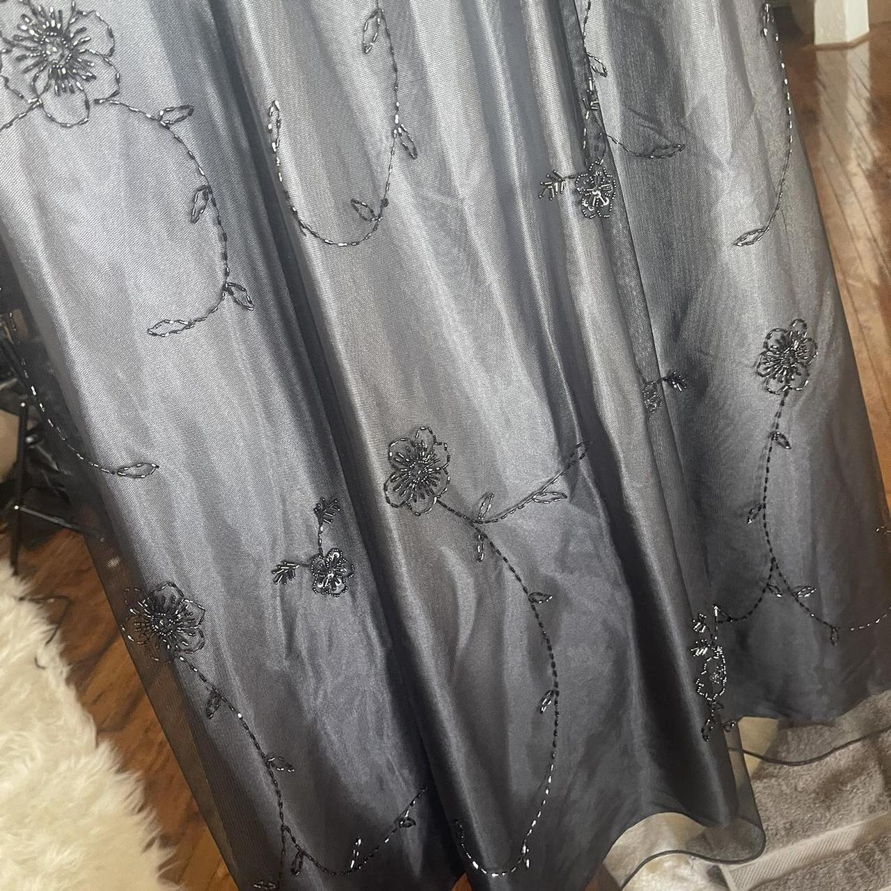 Silver Black Delicate Beaded Long Tulle Elegant Ball Gown Evening Dress Formal Birthday Party Dress Prom Dress gh3613