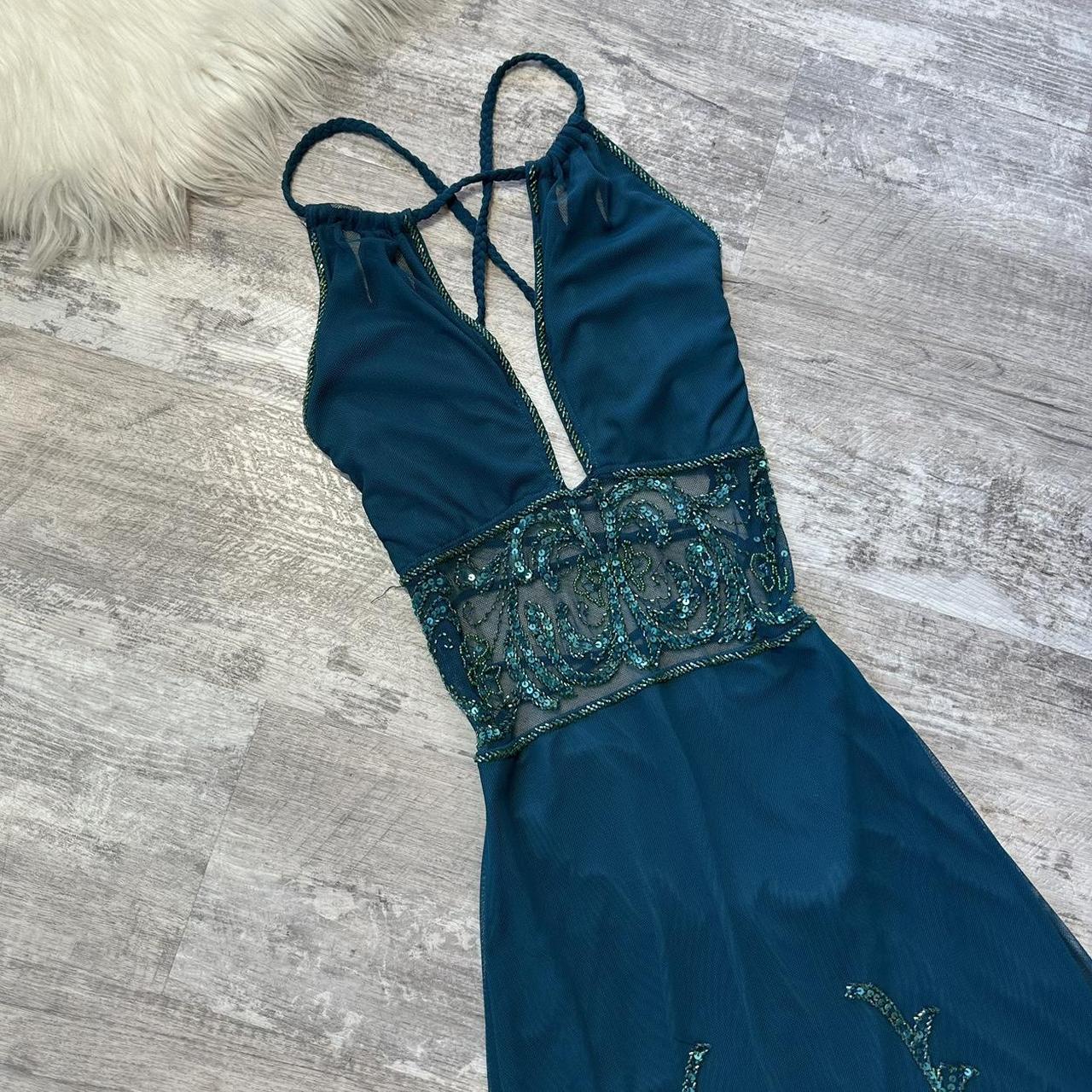 Beautiful Stunning Rare Teal Exquisite Beading Long Chiffon Ball Gown Evening Dress Prom Dress Birthday Party Dress gh3808
