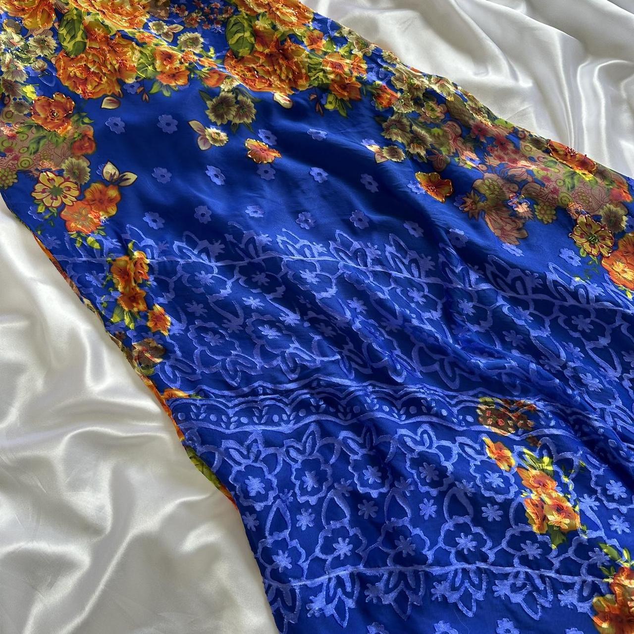 Royal Blue Elegant Vintage Fashion Flower Long Chiffon Fairy Evening Gown Party Dress Prom Dress gh3596