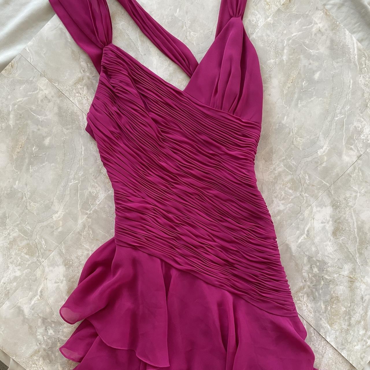 Purple Magenta Fashion Elegant Pleated Corset Midi Short Mini Asymmetric Chiffon Ruffle Homecoming Dress Prom Dress Evening Dress Party Dress Dance Dress gh3812