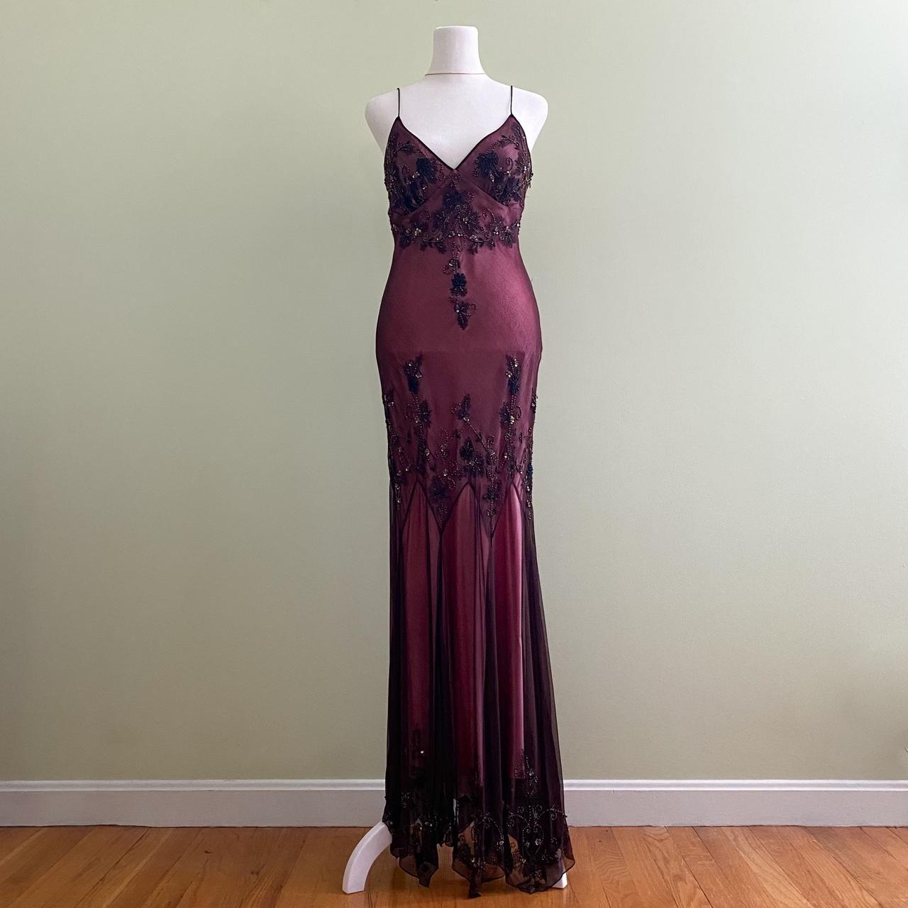 Dark Red ClassyPretty Charming Elegant Exquisite Beaded Long Chiffon Ball Gown Evening Gown Party Dress gh3552