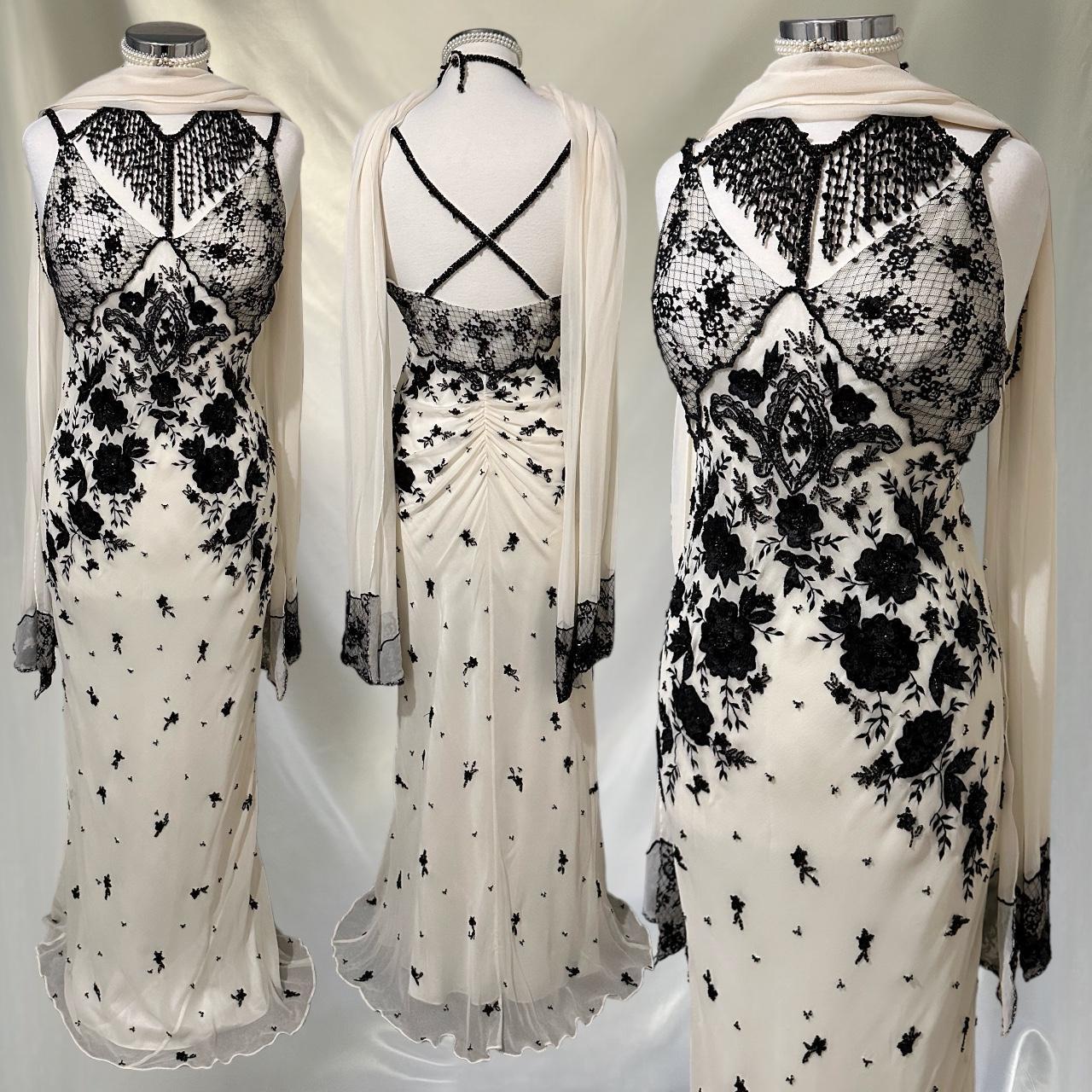 Cream black vintage fashion gorgeous exquisite beading lace shiny elegant long ball gown evening dress birthday party dress prom dress gh3648