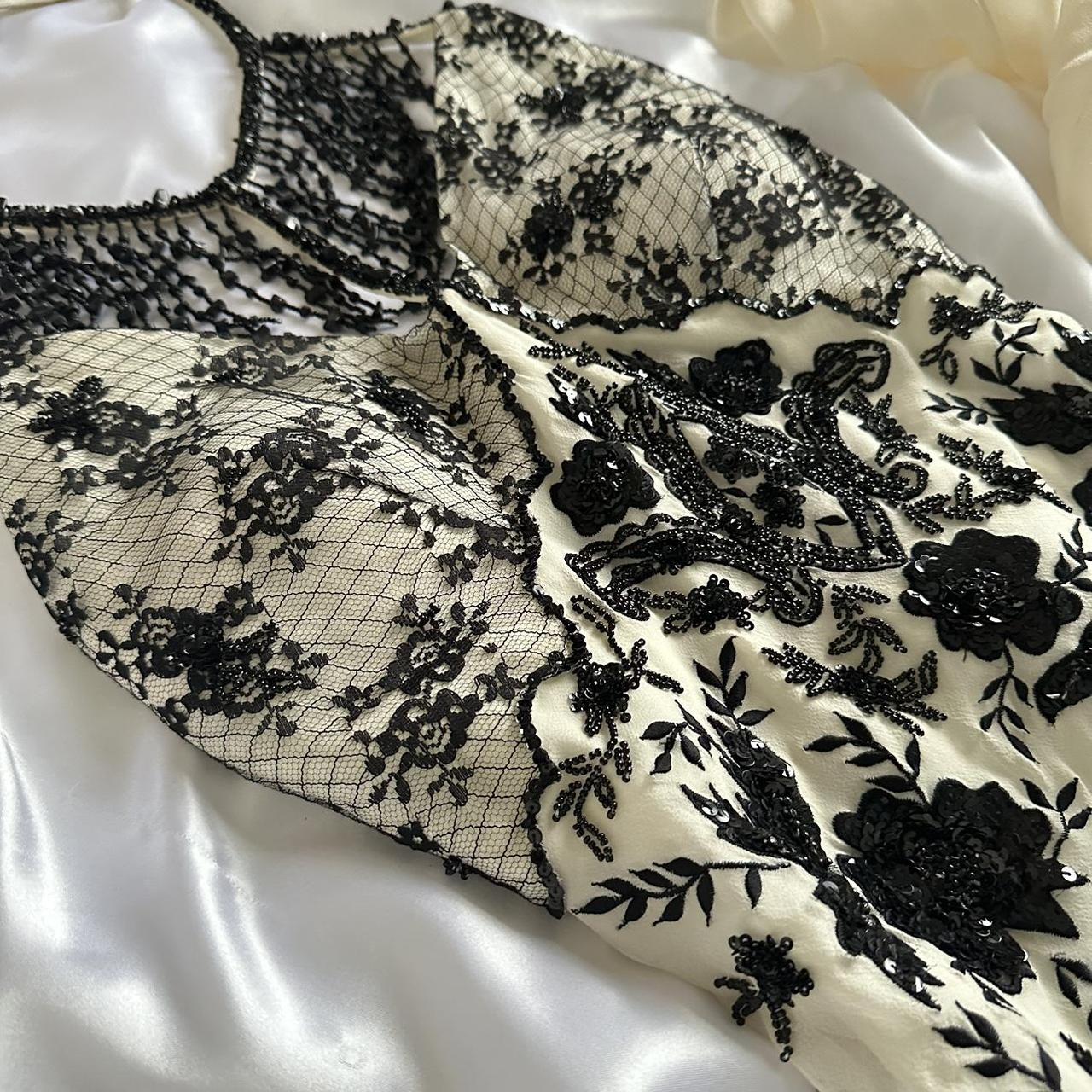 Cream black vintage fashion gorgeous exquisite beading lace shiny elegant long ball gown evening dress birthday party dress prom dress gh3648