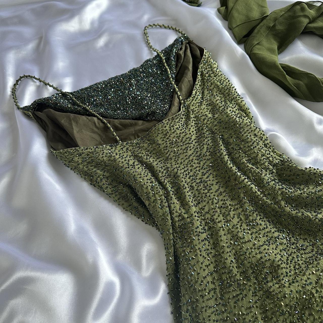 Charming forest green luxurious gorgeous sparkling fashionable elegant exquisite beading long chiffon prom dress evening dress party dress gh3592