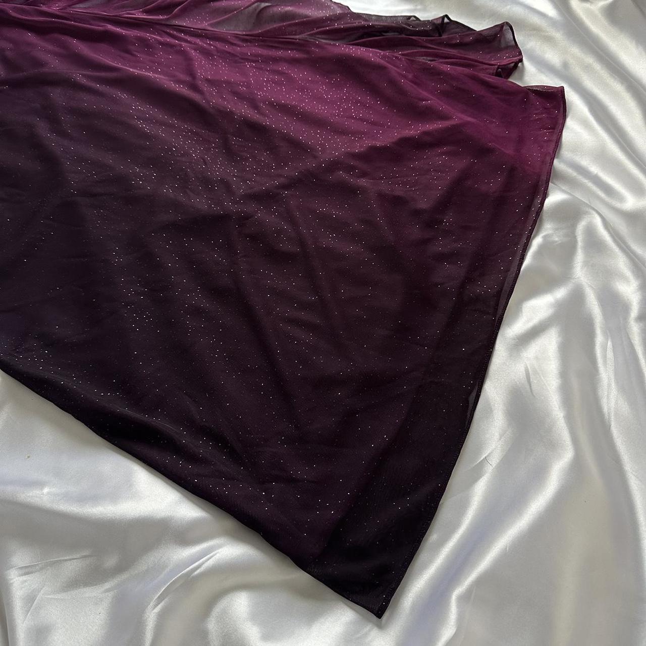 Purple shiny fashion gradient suspenders long elegant chiffon ruffles ball gown evening dress party dress prom dress gh3392