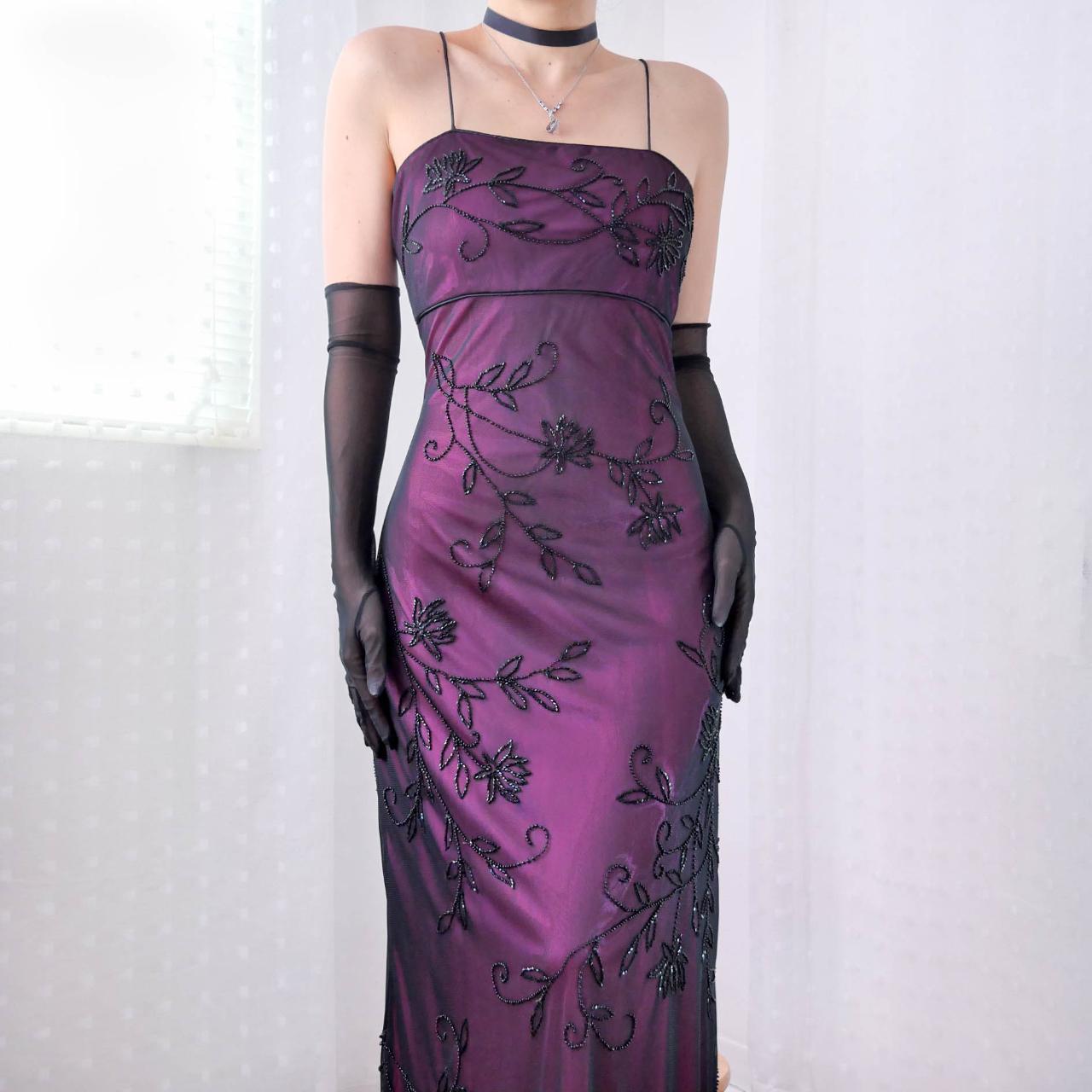 Purple Delicate Beading Long Tulle Ball Gown Evening Dress Party Dress Prom Dress gh4484