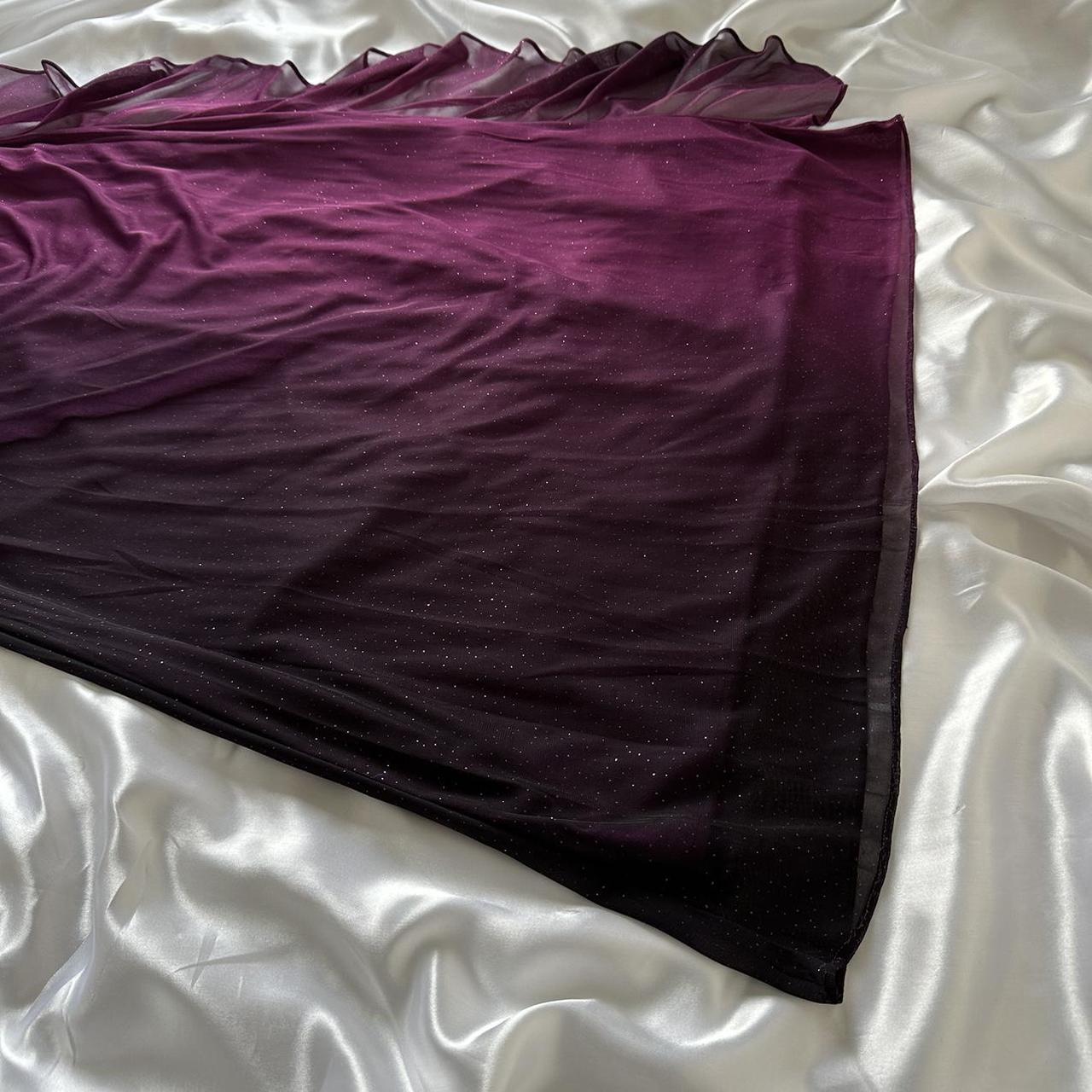 Charming dark purple shiny fashion gradient elegant strap long chiffon evening dress party dress prom dress gh3594