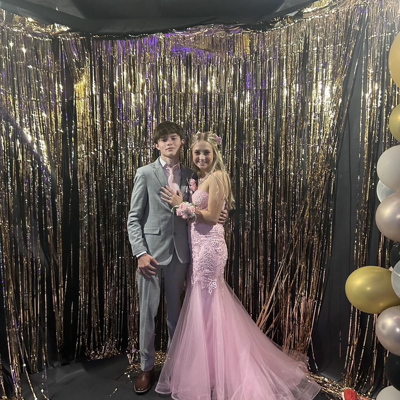 Pink strapless exquisite applique mermaid long tulle ball gown evening dress gh3002