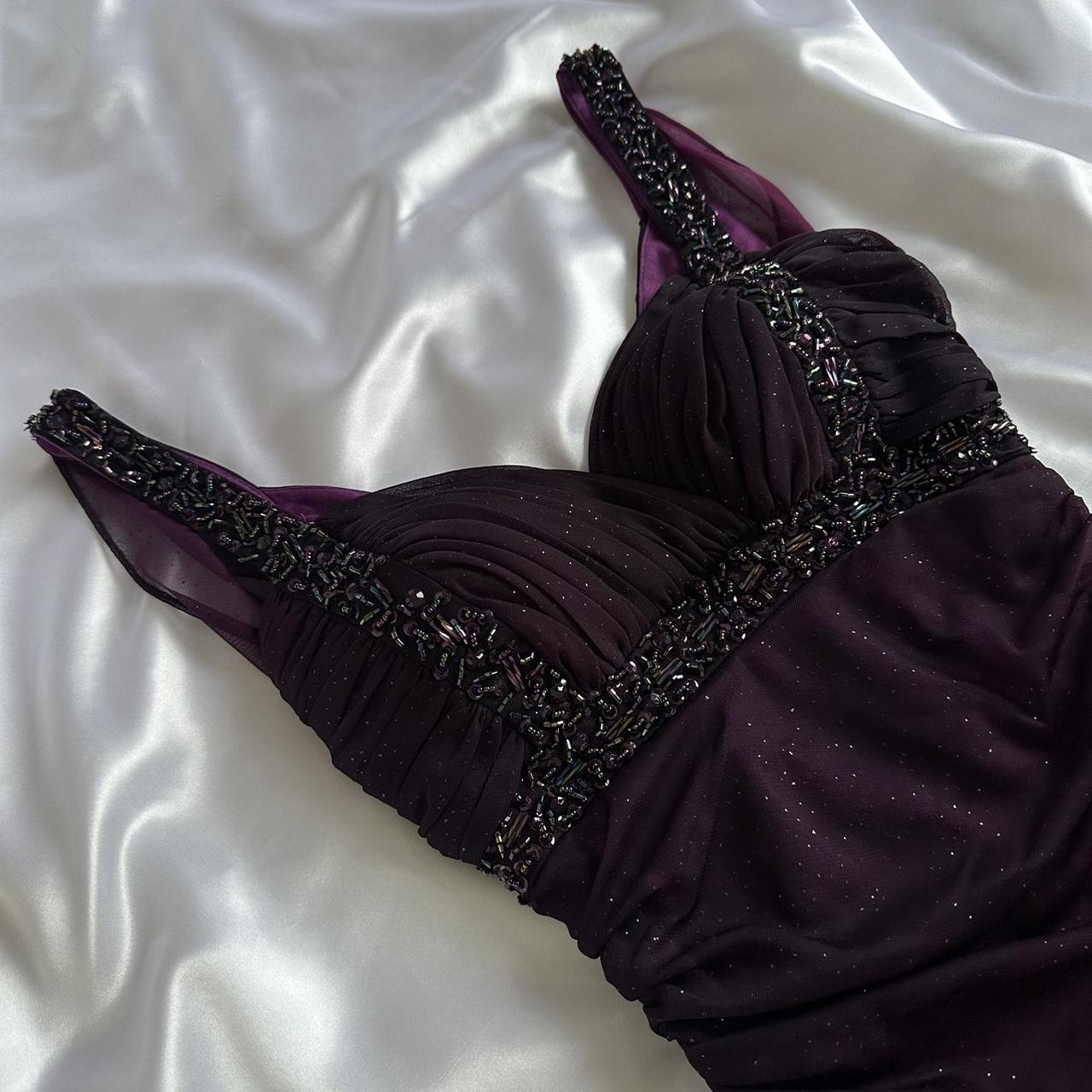 Purple shiny fashion gradient suspenders long elegant chiffon ruffles ball gown evening dress party dress prom dress gh3392