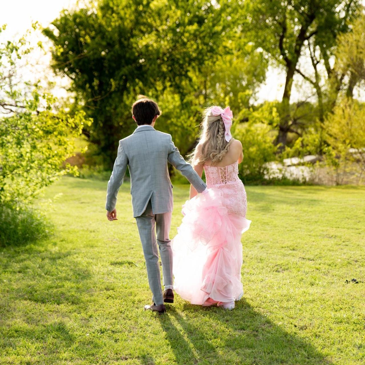 Pink strapless exquisite applique mermaid long tulle ball gown evening dress gh3002