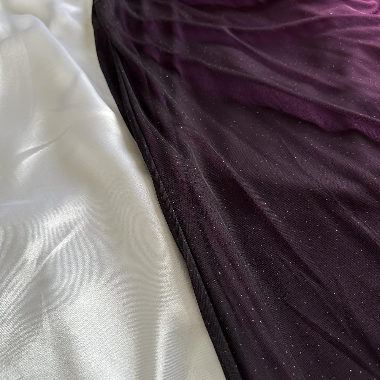 Charming dark purple shiny fashion gradient elegant strap long chiffon evening dress party dress prom dress gh3594