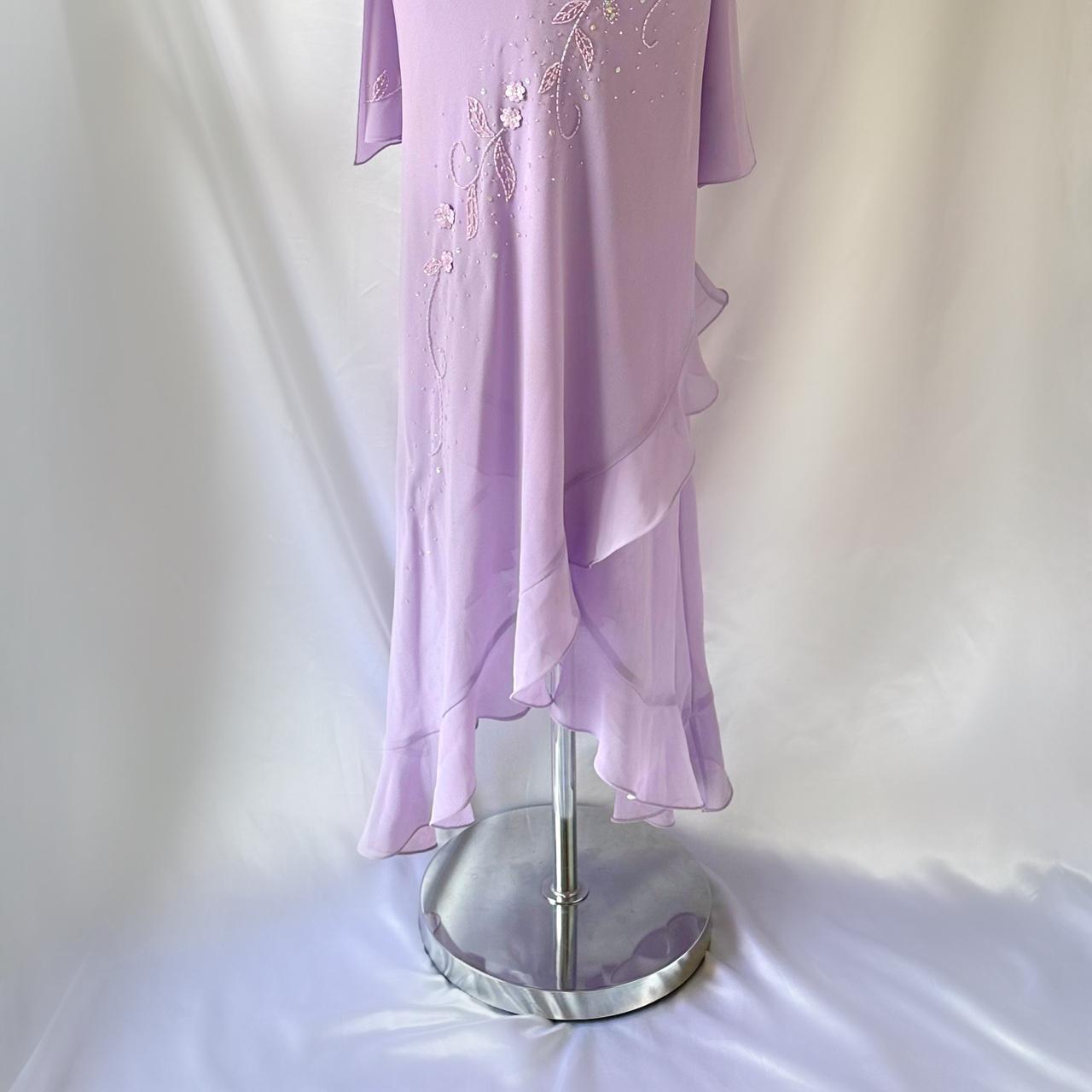 Purple Gorgeous Vintage Fashion Elegant Exquisite Floral Beading Spaghetti Strap Long Chiffon Ball Gown Evening Dress Birthday Party Dress Prom Dress gh3641