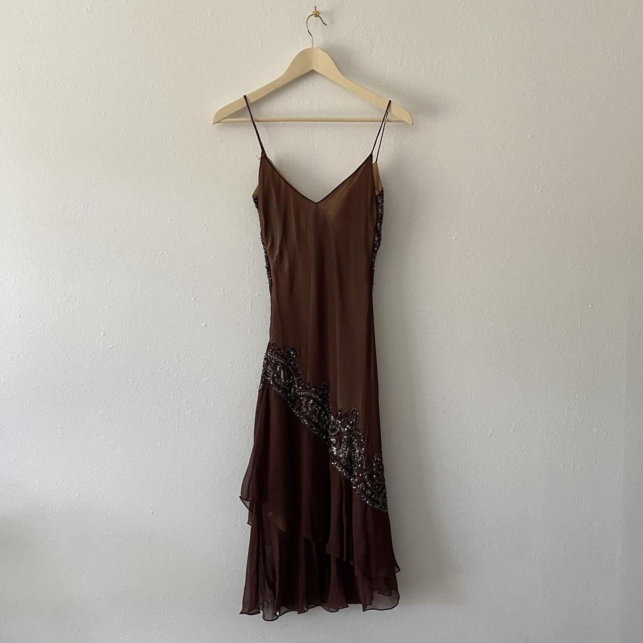 Brown Beaded Short Chiffon Homecoming Dress Birthday Party Dress gh5086