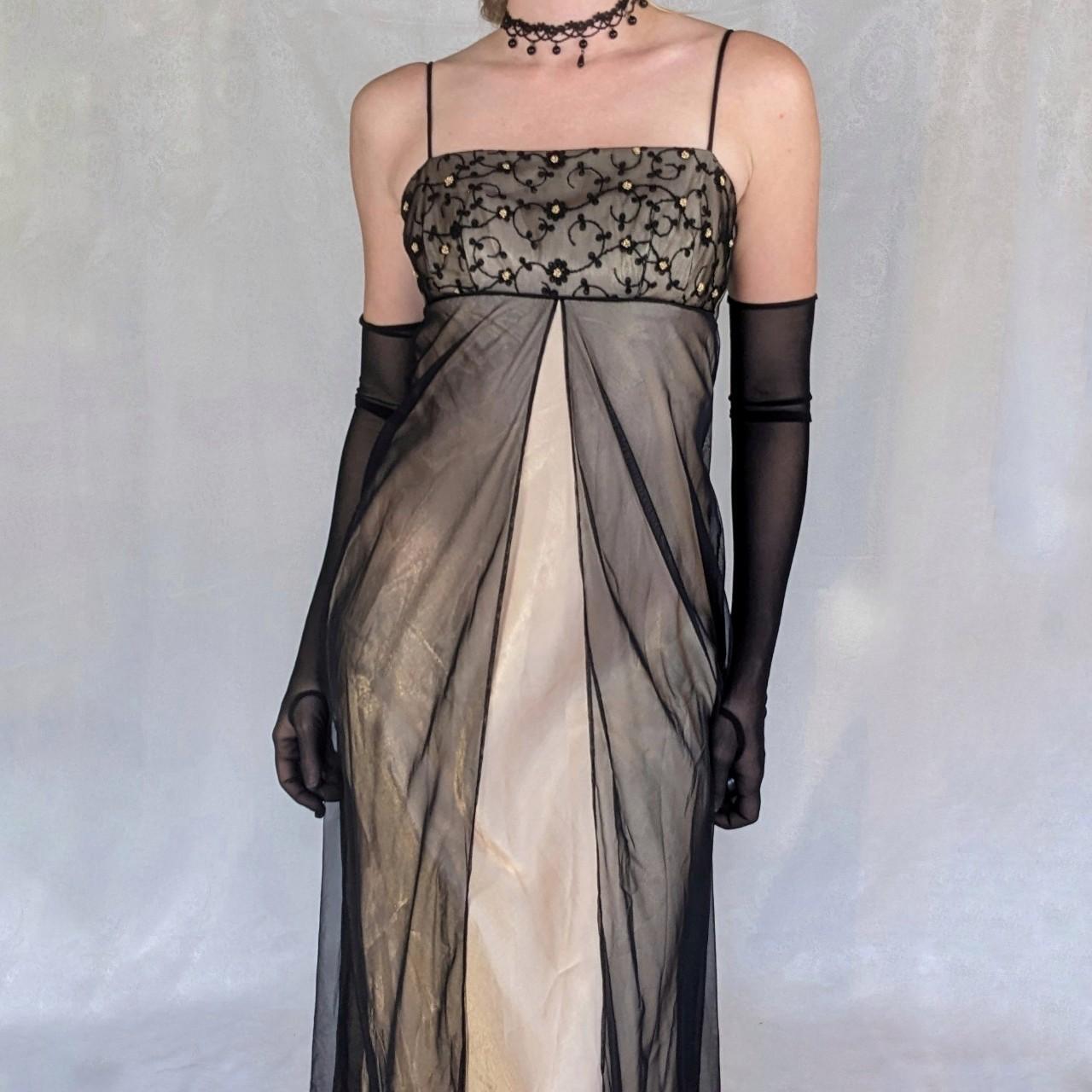 Black gold vintage fashion exquisite embroidery floral beaded long tulle satin ball gown birthday party dress evening dress prom dress gh3801