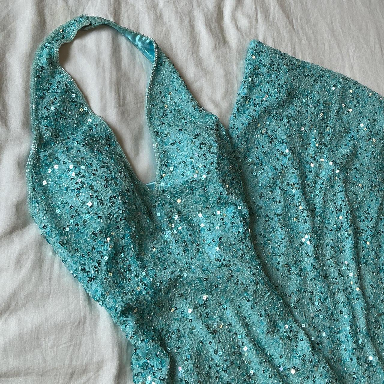 Blue fashion elegant suspenders exquisite beaded long sequined prom dress evening dress party dress gh3578