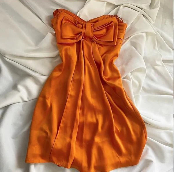Orange Vintage Rose Elegant short Birthday Dress Party Dress Homecoming Dress Cocktail Dress gh4670