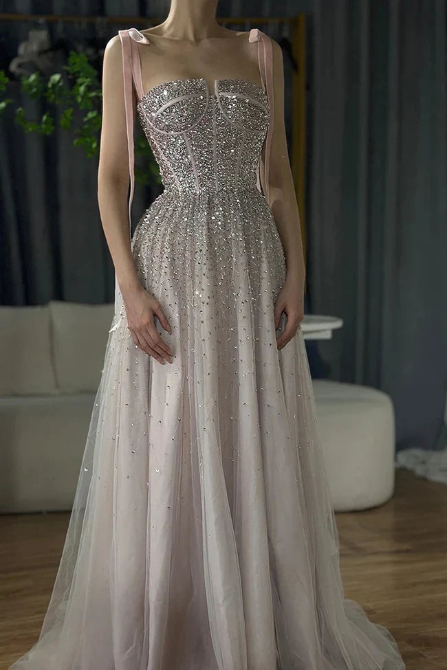 Burgundy Prom Dresses A line Straps Tulle Evening Dresses P1081