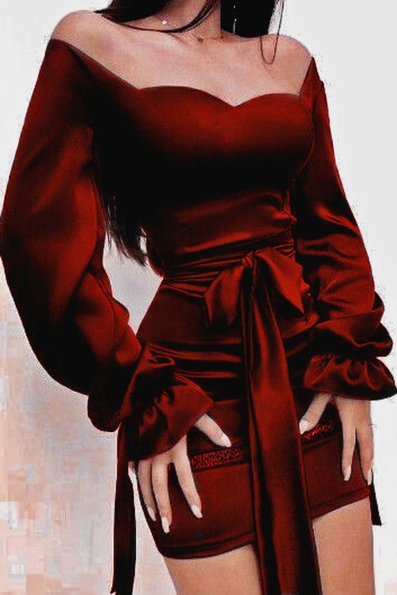 Sexy Sheath Burgundy 18th Birthday Dresses Birthday Outfits P1408