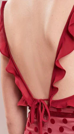 Sexy Sheath Straps Chiffon Long Tiered Burgundy Prom Dress P1753