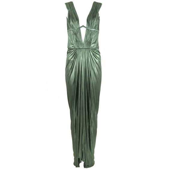 Sexy Sheath V neckline Green Long Prom Dresses P1768
