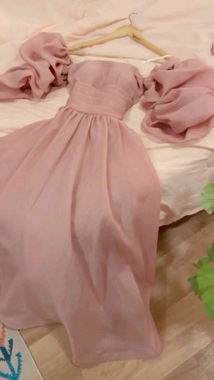 Fairy A line Pink Long Prom Dresses Evening Dress P1953