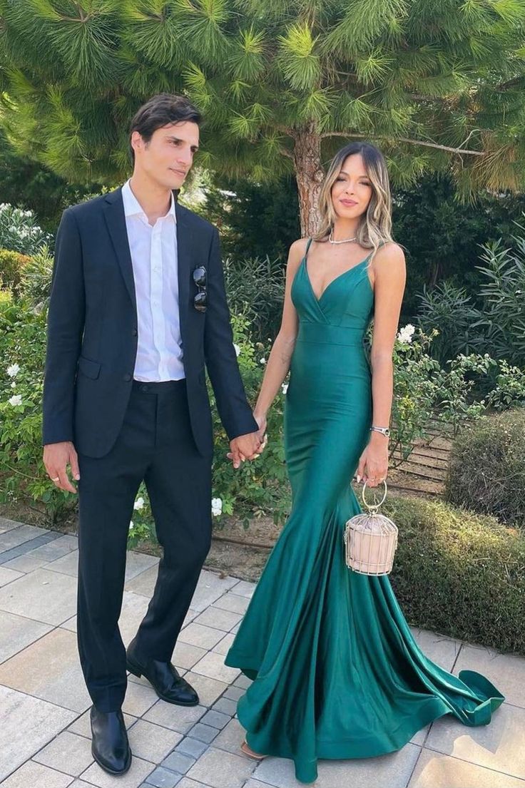 Elegant Mermaid Green Long Prom Dresses Formal Dress P2223