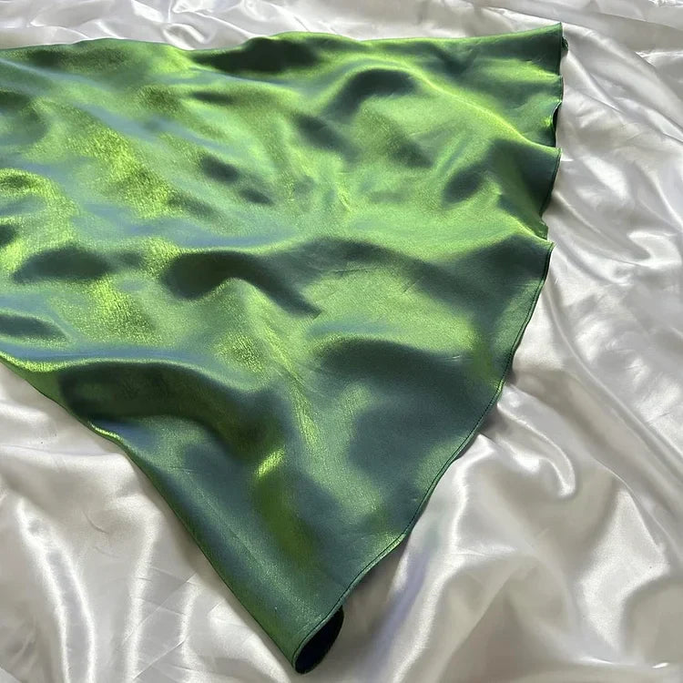 Beautiful A Line Spaghetti Straps Green Long Prom Dresses Evening Gowns P2312