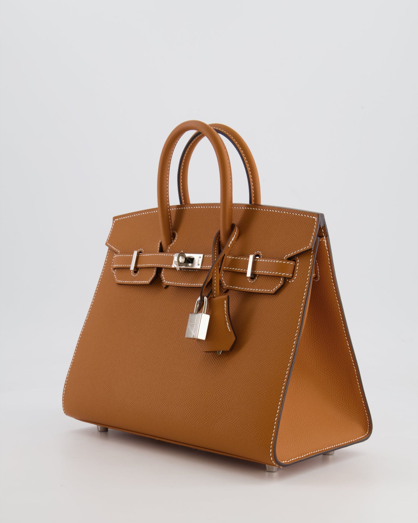 Hermès Birkin Sellier 25cm Bag in Toffee Epsom Leather with Palladium Hardware