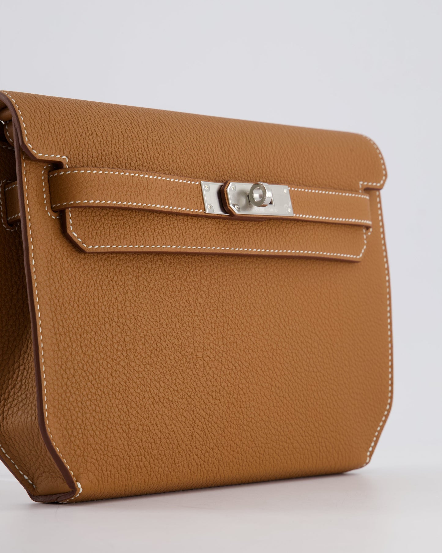 *RARE* Hermès Kelly Depeches Pouch 25cm Bag in Gold Togo Leather with Palladium Hardware