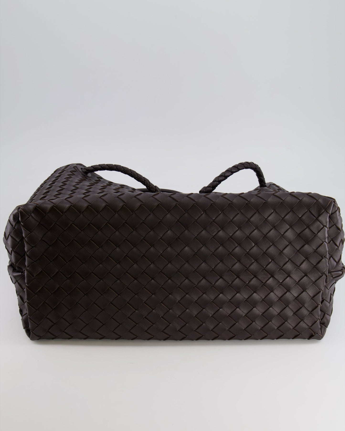 Bottega Veneta Fondant Andiamo Large Intrecciato Leather Top Handle Bag with Sliding Cross-Body and Gold Knot Hardware RRP £6,090